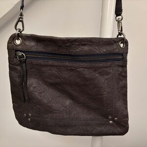 Witchery small blue leather crossbody purse